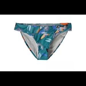 Patagonia parrots S teal nanogrip bikini bottom